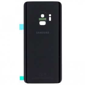 Samsung G960F Galaxy S9 aizmugurējais baterijas vāciņš melns (Midnight Black) (lietots grade C, oriģināls)