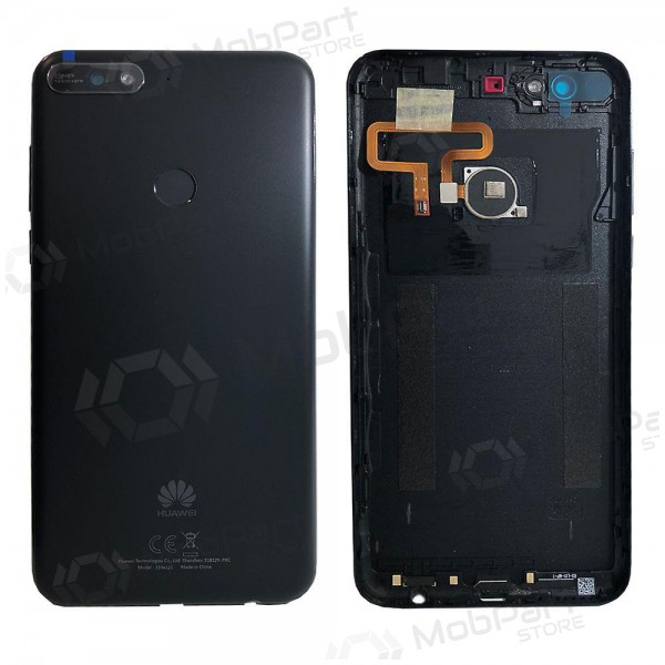 Huawei Y7 Prime 2018 aizmugurējais baterijas vāciņš (melns) (lietots grade B, oriģināls)