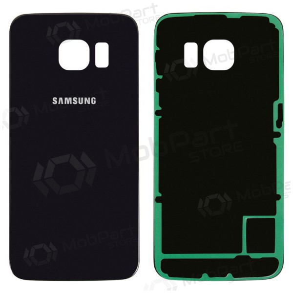 Samsung G925F Galaxy S6 Edge aizmugurējais baterijas vāciņš (melns) (service pack) (oriģināls)
