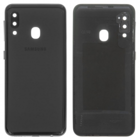 Samsung A202 Galaxy A20e 2019 aizmugurējais baterijas vāciņš (melns) (lietots grade B, oriģināls)