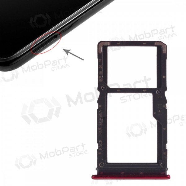 Xiaomi Redmi Note 7 SIM kartes turētājs (sarkans)