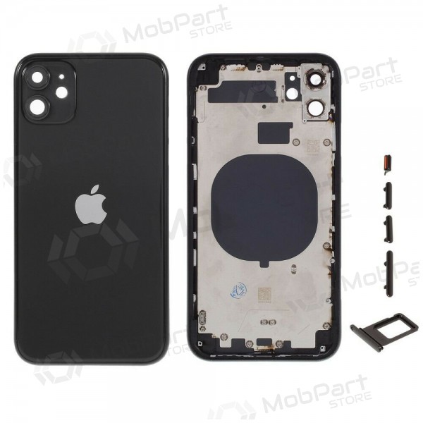 Apple iPhone 11 aizmugurējais baterijas vāciņš (melns) full