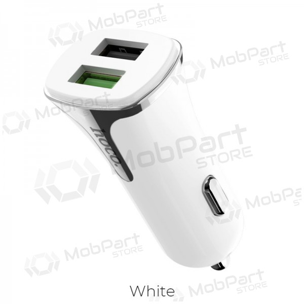 Lādētājs automobilinis Hoco Z31 Quick Charge 3.0 (3.4A) x 2 USB (balts)