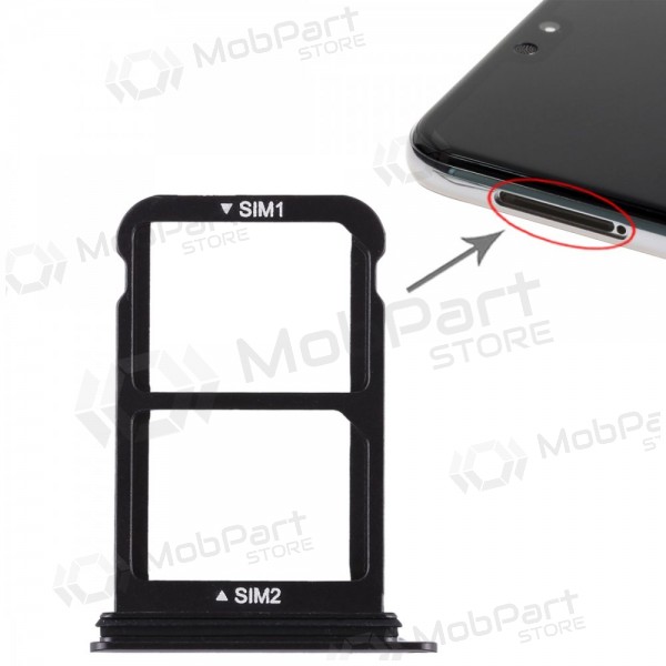 Huawei P20 SIM kartes turētājs (Dual) (melns)