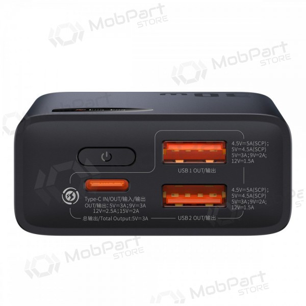 Ārējā baterija Power Bank Baseus Adaman2 30W 10000mAh melna PPAD040101 Ārējā baterija Power Bank Baseus Adaman2 30W 10000mAh melna PPAD040101
