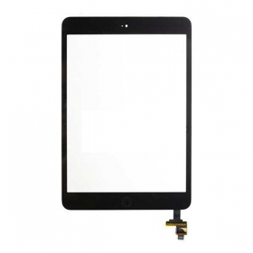 Apple iPad mini / iPad mini 2 skārienjūtīgais ekrāns / panelis (su Home mygtuku un laikikliais, un IC) (melns)