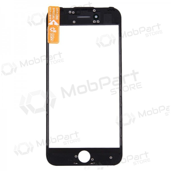Apple iPhone 7 Ekrāna stikliņš ar rāmīti un OCA (melns) (v2) (for screen refurbishing) - Premium