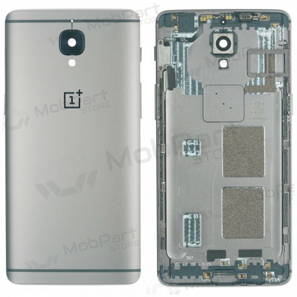 OnePlus 3 / 3T aizmugurējais baterijas vāciņš (sudraba) (lietots grade A, oriģināls) OnePlus 3 / 3T aizmugurējais baterijas vāciņš (sudraba) (lietots grade A, oriģināls)