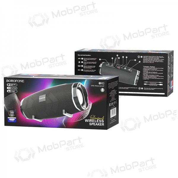 Bluetooth pārnēsājams skaļrunis Borofone BR3 (melns) Bluetooth pārnēsājams skaļrunis Borofone BR3 (melns)