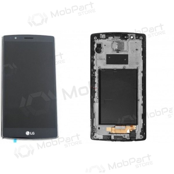 LG H815 Optimus G4 ekrāns (ar rāmīti) (melns)