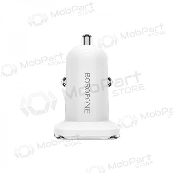 Lādētājs automobilinis Borofone BZ12 x 2 USB (2.4A) (balts)