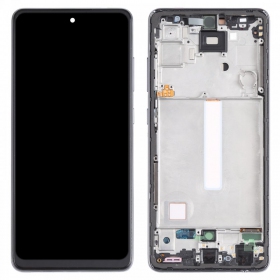 Samsung A528 Galaxy A52S 2021 ekrāns (melns) (ar rāmīti) (service pack) (oriģināls)