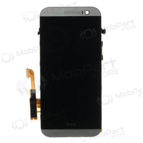 HTC One M8 ekrāns (melns) (ar rāmīti) (service pack) (oriģināls)
