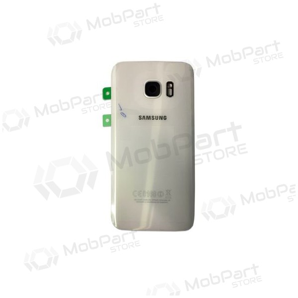 Samsung G935F Galaxy S7 Edge aizmugurējais baterijas vāciņš (balts) (lietots grade A, oriģināls)