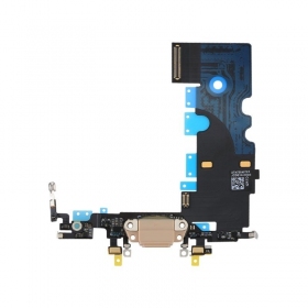 Apple iPhone 8 / SE 2020 uzlādes ligzda un mikrofona šleife (zelta krāsā) (lietots, oriģināls)