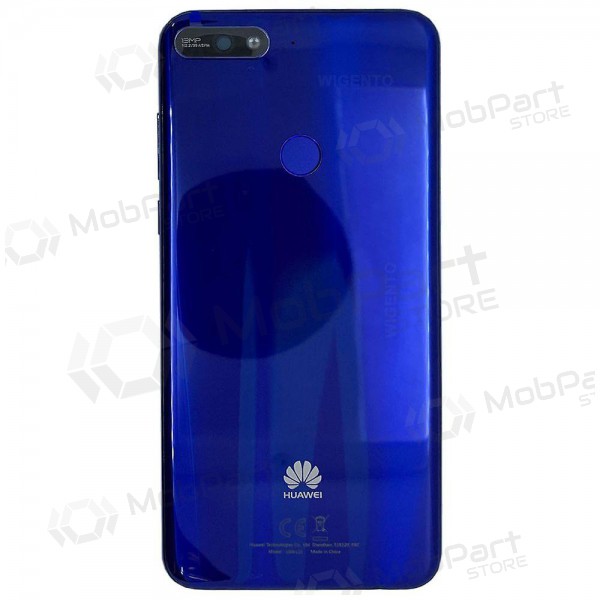 Huawei Y7 2018 aizmugurējais baterijas vāciņš (zils) (lietots grade A, oriģināls)