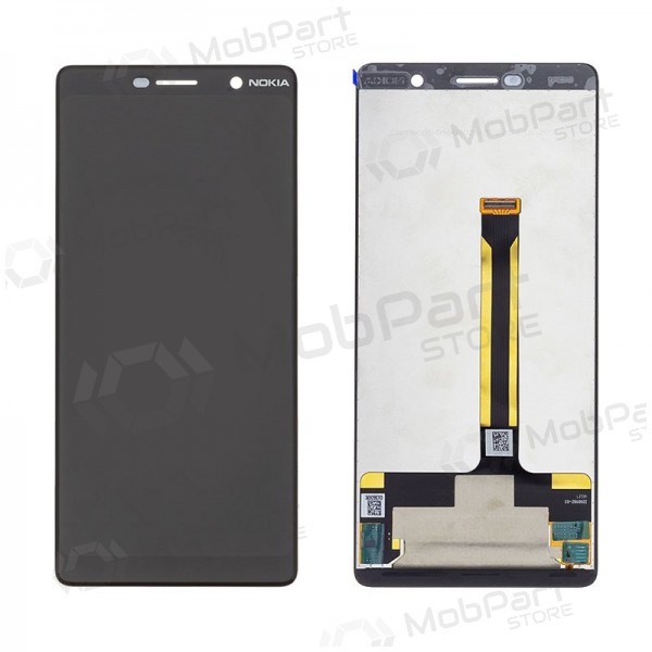 Nokia 7 Plus ekrāns (melns)