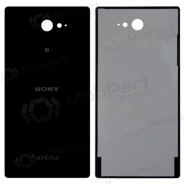 Sony Xperia M2 D2303 / Xperia M2 Aqua D2403 aizmugurējais baterijas vāciņš (melns)