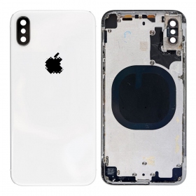 Apple iPhone X aizmugurējais baterijas vāciņš (sudraba) (lietots grade B, oriģināls)