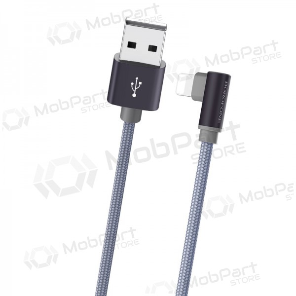 USB kabelis Borofone BX26 Lightning 1.0m (pelēks)