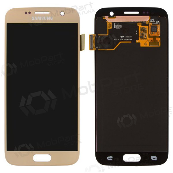 Samsung G930F Galaxy S7 ekrāns (zelta) (service pack) (oriģināls)