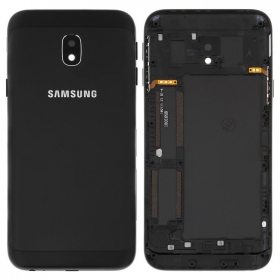 Samsung J330 Galaxy J3 2017 aizmugurējais baterijas vāciņš (melns) (lietots grade A, oriģināls)