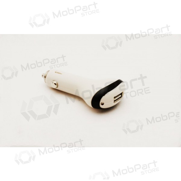 Auto lādētājs (USB) (big/long) balts (0.6A)