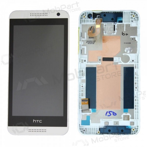 HTC Desire 610 ekrāns (balts) (ar rāmīti) (service pack) (oriģināls)