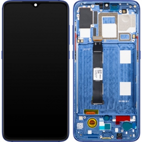 Xiaomi Mi 9 ekrāns (zils) (ar rāmīti) (service pack) (oriģināls)
