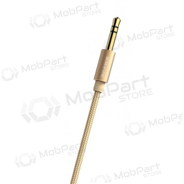 Audio adapteris 3,5mm į 3,5mm Borofone BL3 (zelta) Audio adapteris 3,5mm į 3,5mm Borofone BL3 (zelta)