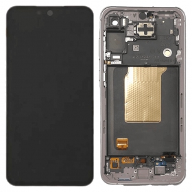 Samsung Galaxy A55 ekrāns (Awesome Lilac) (ar rāmīti) (oriģināls)