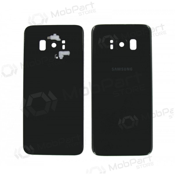 Samsung G955F Galaxy S8 Plus aizmugurējais baterijas vāciņš melns (Midnight black) (lietots grade B, oriģināls)