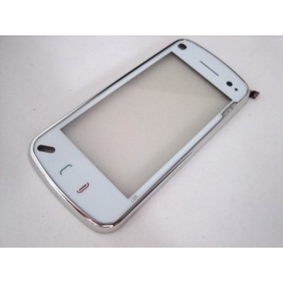 Nokia N97 skārienjūtīgais ekrāns / panelis (ar rāmīti) (balts)
