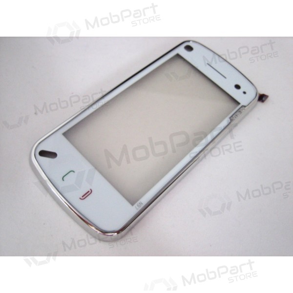 Nokia N97 skārienjūtīgais ekrāns / panelis (ar rāmīti) (balts)