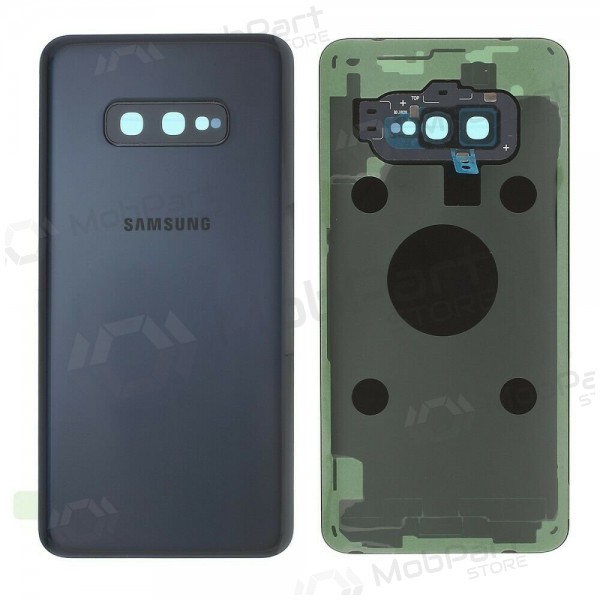 Samsung G970 Galaxy S10e aizmugurējais baterijas vāciņš melns (Prism Black) (lietots grade B, oriģināls)