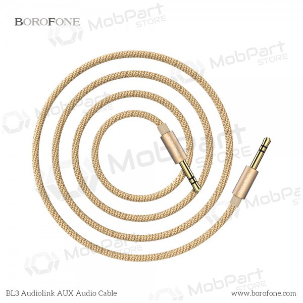 Audio adapteris 3,5mm į 3,5mm Borofone BL3 (zelta)