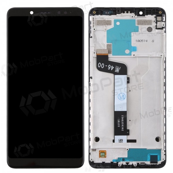 Xiaomi Redmi Note 5 ekrāns (melns) (ar rāmīti)
