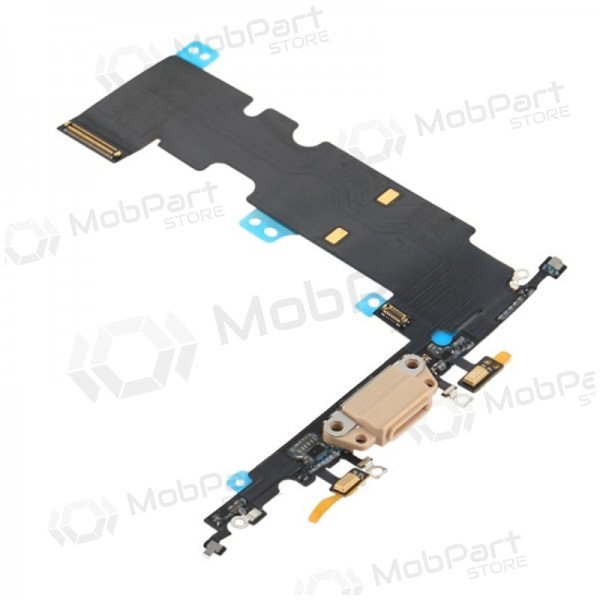 Apple iPhone 8 Plus uzlādes ligzda un mikrofona šleife (zelta krāsā) Apple iPhone 8 Plus uzlādes ligzda un mikrofona šleife (zelta krāsā)