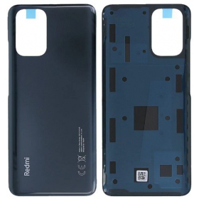 Xiaomi Redmi Note 10 4G aizmugurējais baterijas vāciņš (with logo) pelēks (Onyx Grey/Shadow Black)