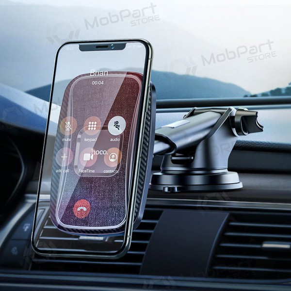 Tālruņa turētājs automobiļiem, Bezvadu lādētājs Hoco CA75 magnetis, melns Tālruņa turētājs automobiļiem, Bezvadu lādētājs Hoco CA75 magnetis, melns