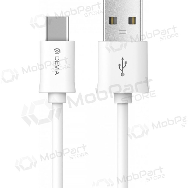 USB kabelis Devia Smart Type-C 1.0m (balts)