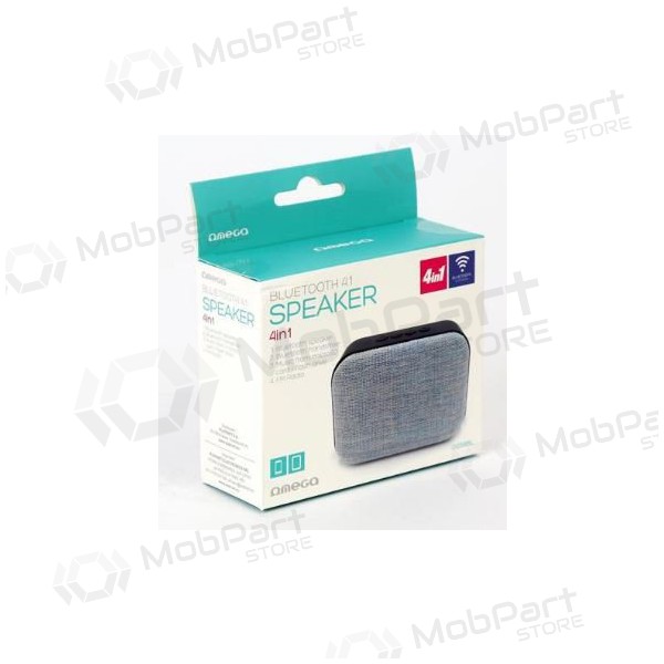 Bluetooth pārnēsājams skaļrunis OMEGA OG58 (MicroSD, brīvroku aprīkojums, AUX,FM) (pelēks) Bluetooth pārnēsājams skaļrunis OMEGA OG58 (MicroSD, brīvroku aprīkojums, AUX,FM) (pelēks)