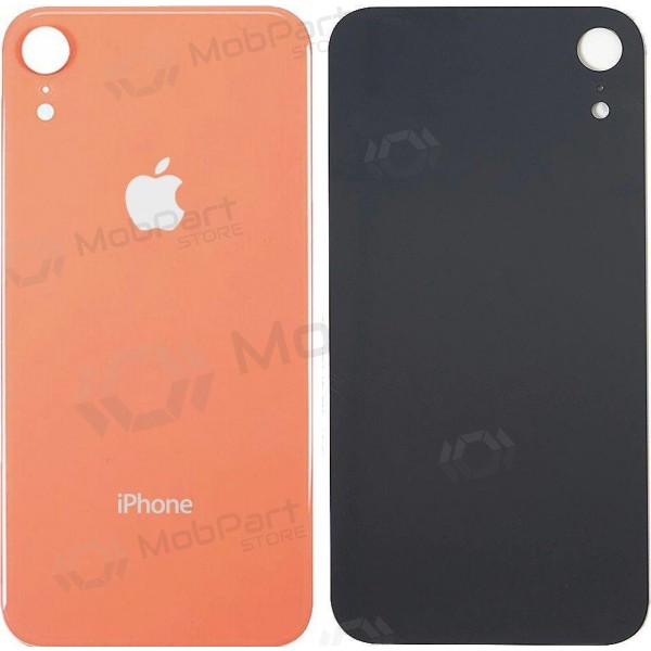 Apple iPhone XR aizmugurējais baterijas vāciņš sārts (coral) (bigger hole for camera)