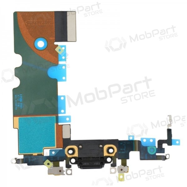 Apple iPhone 8 / SE 2020 uzlādes ligzda un mikrofona šleife (melna) (lietots, oriģināls) Apple iPhone 8 / SE 2020 uzlādes ligzda un mikrofona šleife (melna) (lietots, oriģināls)