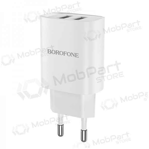 Lādētājs Borofone BN2 2xUSB 2.1A (balts)