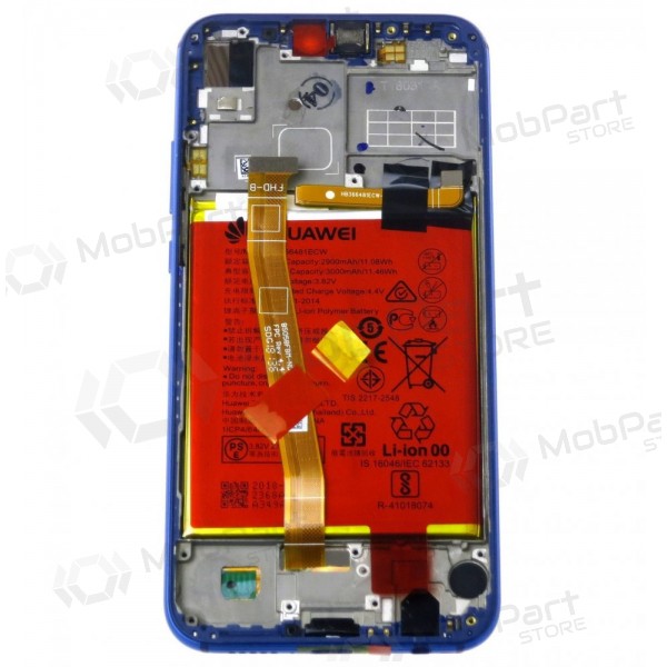 Huawei P20 Lite ekrāns (zils) (ar rāmīti un baterija) (service pack) (oriģināls)