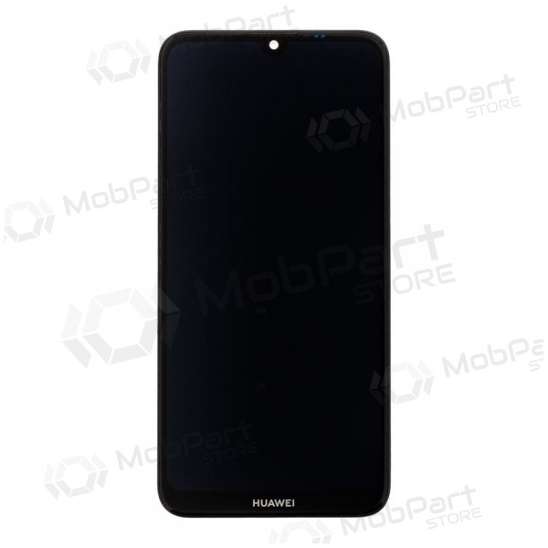 Huawei Y7 2019 ekrāns (melns) (ar rāmīti un baterija) (service pack) (oriģināls)