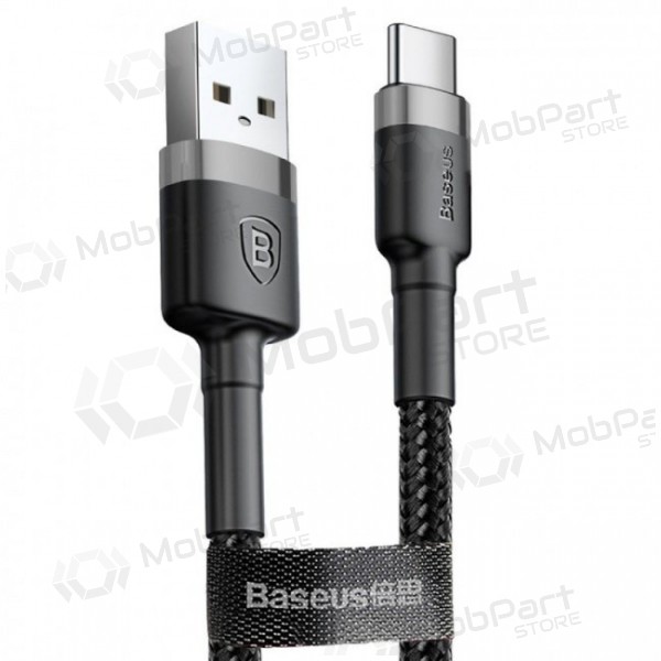 USB kabelis Baseus Cafule microUSB 1.0m 2.4A (pelēks-melns) CAMKLF-BG1