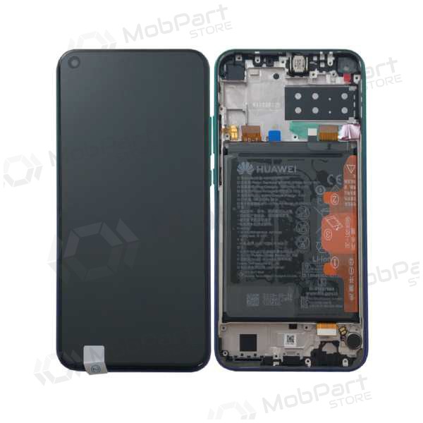 Huawei P40 Lite E ekrāns (Aurora blue) (ar rāmīti un baterija) (service pack) (oriģināls) Huawei P40 Lite E ekrāns (Aurora blue) (ar rāmīti un baterija) (service pack) (oriģināls)