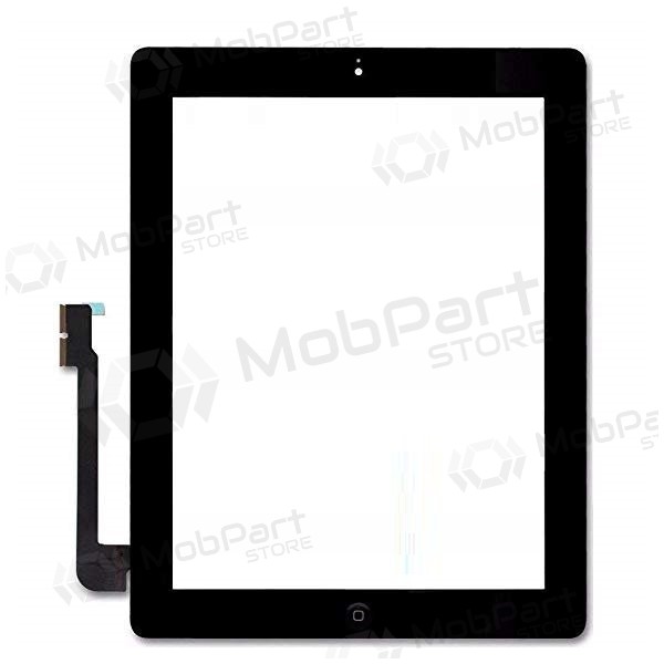 Apple iPad 3 skārienjūtīgais ekrāns / panelis su Home mygtuku un laikikliais (melns) Apple iPad 3 skārienjūtīgais ekrāns / panelis su Home mygtuku un laikikliais (melns)